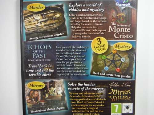 Murder, Mystery and Mirrors : Triple pack Hidden Object Adventure - PC CD-ROM