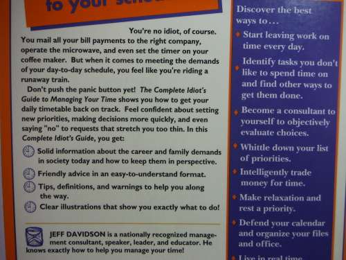 The Complete Idiot's Guide to Managing Your Time - Jeff Davidson