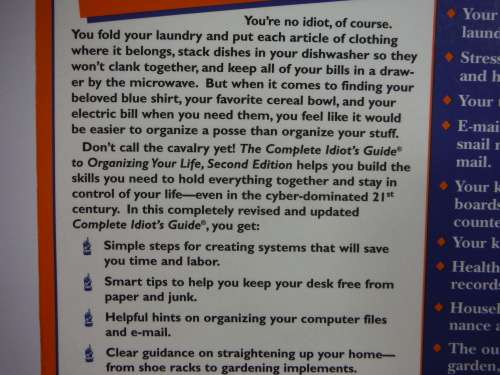The Complete Idiot's Guide to Organizing Your Life - Georgene Lockwood