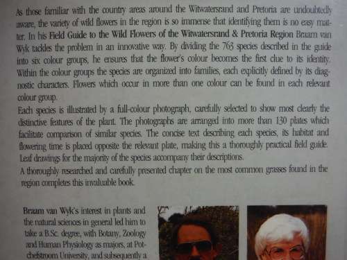 Field Guide to the Wild Flowers of the Witwatersrand & Pretoria - Braam van Wyk