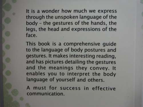 Body Language : A Complete Guide to the Language Spoken Through the Body - Vijaya Kumar