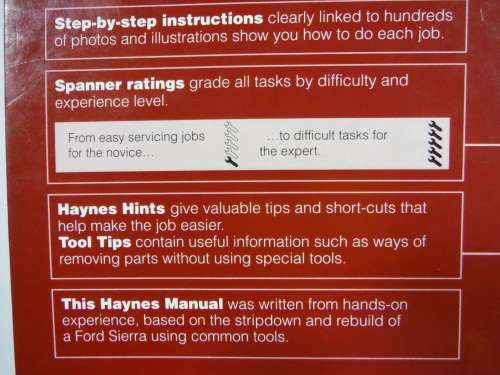 Ford Sierra V6 - 1982 to 1991 - Haynes Service and Repair Manual