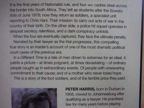 In a Different Time : The Inside Story of the Delmas Four - Peter Harris