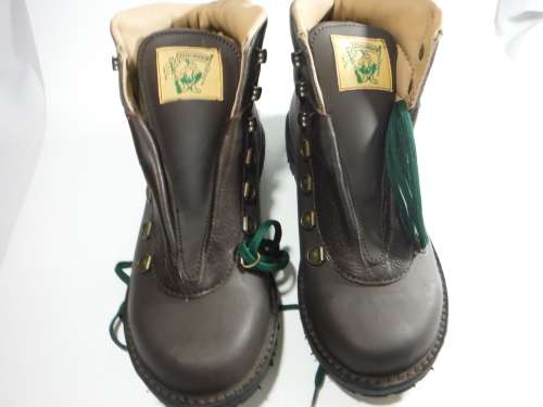 Jim Green Razorback Work Boots - Genuine Leather - Size 8 - Dark Brown
