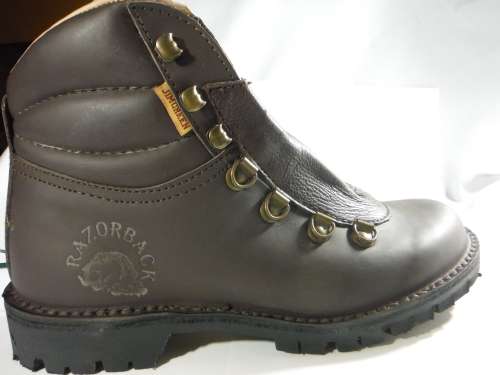 Jim Green Razorback Work Boots - Genuine Leather - Size 8 - Dark Brown