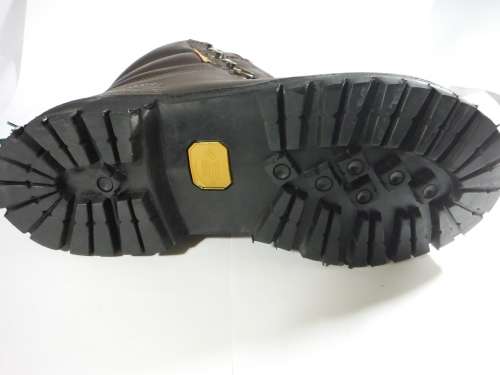 Jim Green Razorback Work Boots - Genuine Leather - Size 8 - Dark Brown