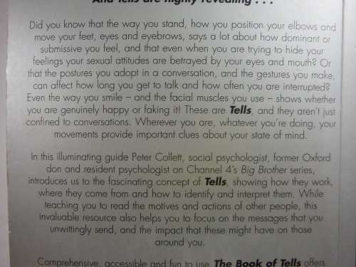 The Book of Tells : How to Read People's Minds from their Actions - Peter Collett