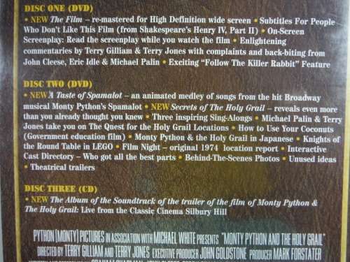 Monty Python and the Holy Grail - Ultimate Edition - 3 Disc Set