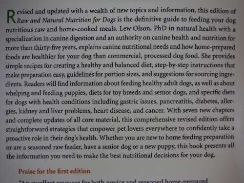 Raw and Natural Nutrition for Dogs - Lew Olson, PhD