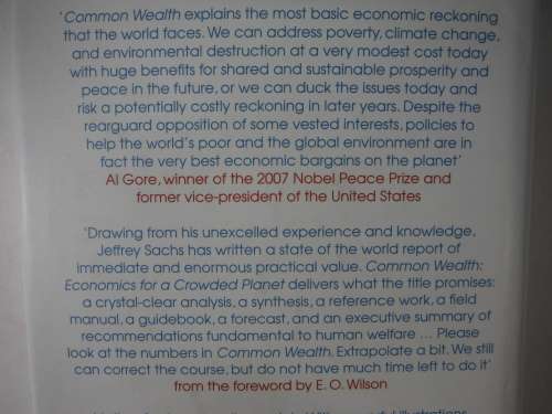 Common Wealth  Economics for a Crowded Planet - Hardcover - Jeffrey Sachs