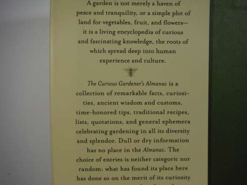 The Curious Gardener`s Almanac - Hardcover