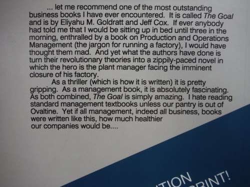The Goal - Eliyahu M. Goldratt