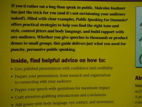 Public Speaking for Dummies - Malcolm Kushner