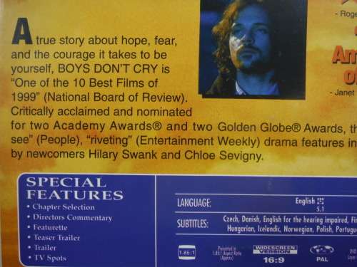 Boys Don`t Cry - Dvd