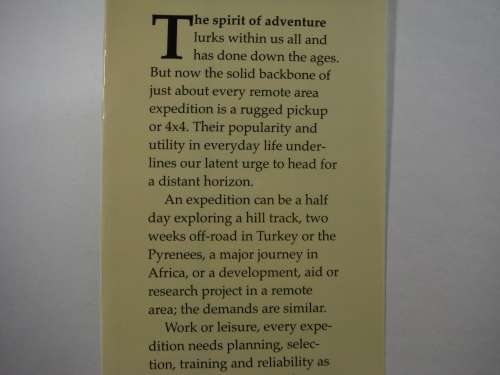 Vehicle-dependent Expedition Guide - Tom Sheppard - 1998