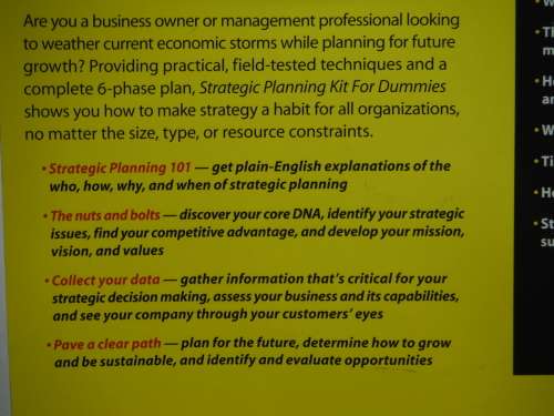 Strategic Planning Kit for Dummies - Erica Olsen