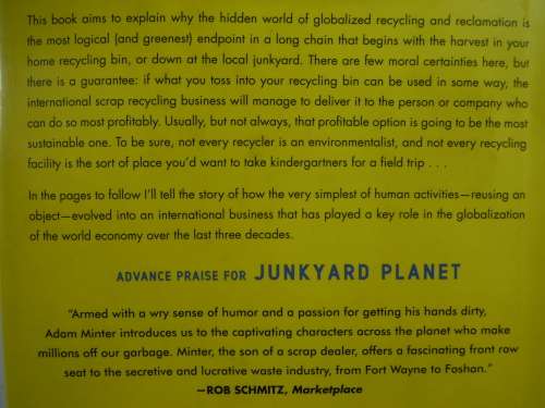 Junkyard Planet - Hardcover - Adam Minter