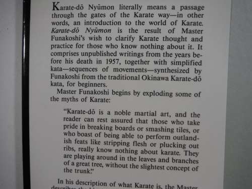 Karate-Do Nyumon - Gichin Funakoshi - First Edition - 1988