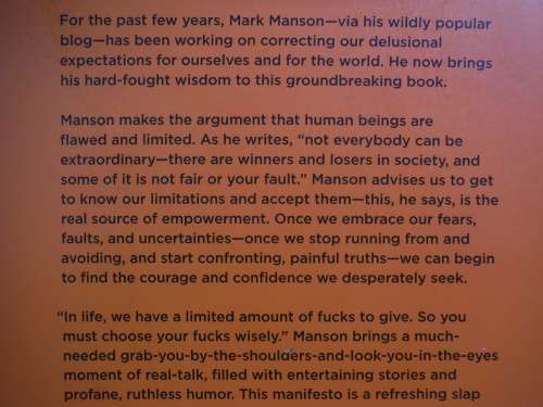 The Subtle Art of Not Giving a Fck - Mark Manson