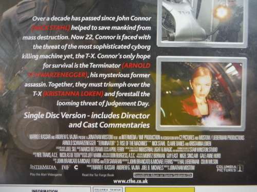 Terminator 3 : Rise of the Machines - New and Sealed - DVD