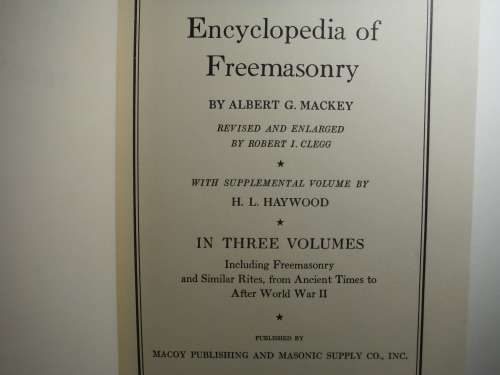 Mackey`s Revised Encyclopedia of Freemasonry - Complete 3 Volume Set - 1966