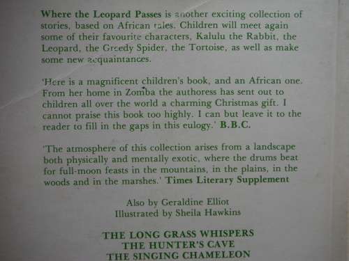 Where the Leopard Passes - Geraldine Elliot - 1981