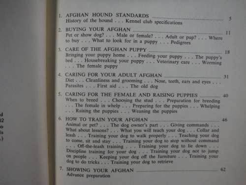 How to Raise and Train an Afghan - Softcover - Sunny Shay - Published 1958