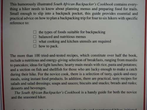 The South African Backpacker`s Cookbook - Ursula Stevens