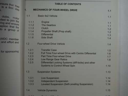 4 x 4 Driver Training Manual - Association of All Wheel Drive Clubs of Southern Africa
