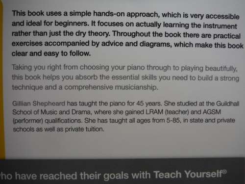 Get Started in Playing Piano - Gillian Shepheard - CD Included in the Book