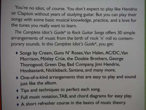 The Complete Idiot`s Guide to Rock Guitar Songs