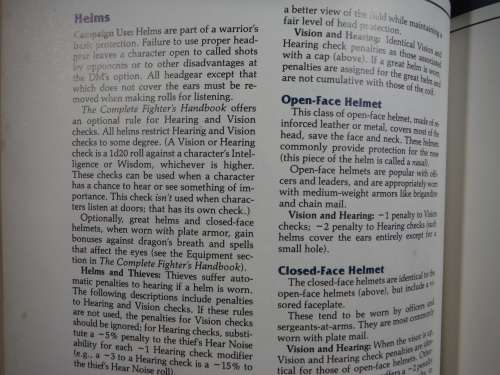 Advanced Dungeons and Dragons 2nd Edition : Dungeon Master`s Guide - Arms and Equipment Guide