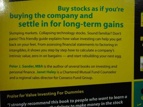 Value Investing for Dummies - Peter J. Sander, MBA
