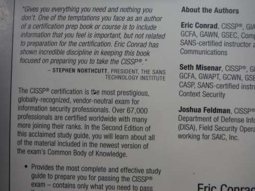 CISSP Study Guide - Eric Conrad - Second Edition