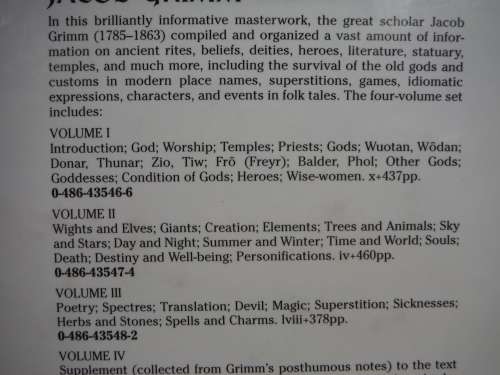 Teutonic Mythology : Volume 3 - Jacob Grimm