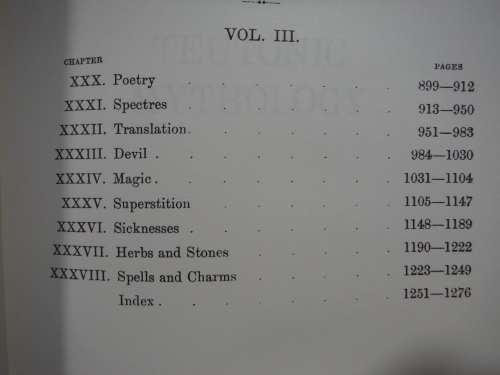 Teutonic Mythology : Volume 3 - Jacob Grimm