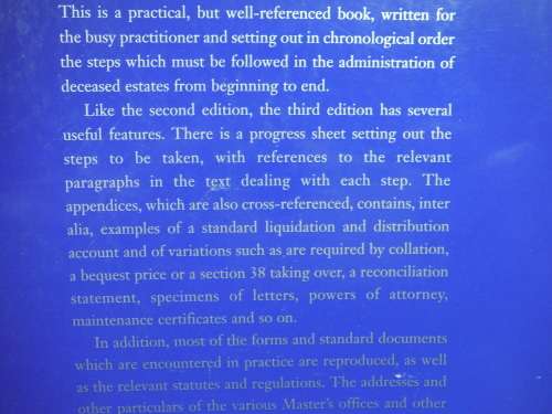 Administration of Estates and Drafting of Wills : Third Edition - L.A. Kernick - 1998