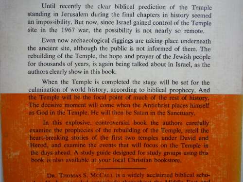 Satan in the Sanctuary : Israel`s Controversy - Thomas S. McCall - 1974