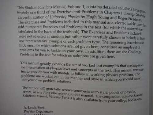 Students Solutions Manual Vol 1 - University Physics with Modern Physics - 11th Edition