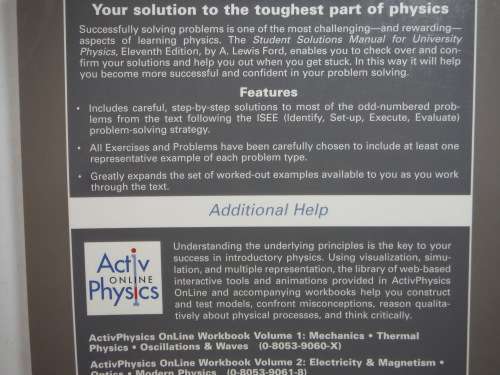 Student Solutions Manual Vol 2 & 3 - University Physics with Modern Physics 11th Edition