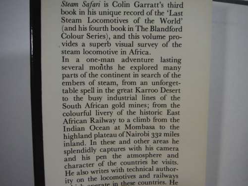 Steam Safari - Hardcover - Colin Garratt - 1974