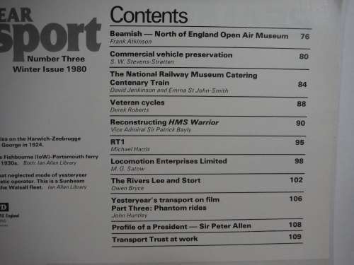 Yesteryear Transport : Issue 3 - Winter 1980