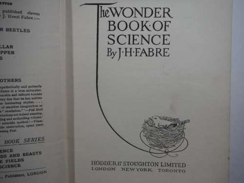 The Wonder Book of Science - J.H. Fabre - Circa 1925