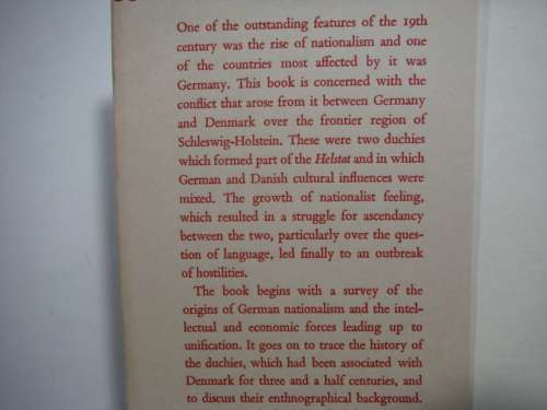 Schleswig-Holstein 1815-48 : A Study in National Conflict - W.Carr 1963