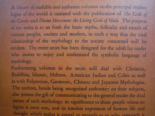 Myth and Man : The Gods of the Greeks - Hardcover - C. Kerenyi - 1951 Edition