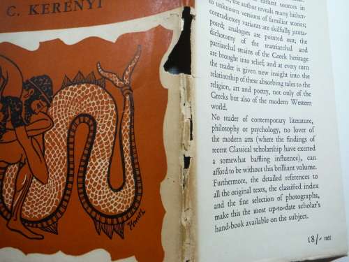 Myth and Man : The Gods of the Greeks - Hardcover - C. Kerenyi - 1951 Edition