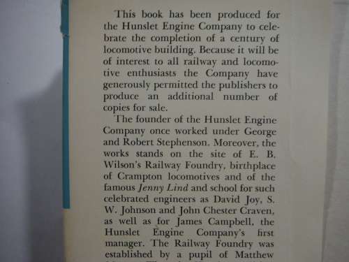 A Hunslet Hundred - Hardcover - L.T.C. Rolt - 1st Edition 1964
