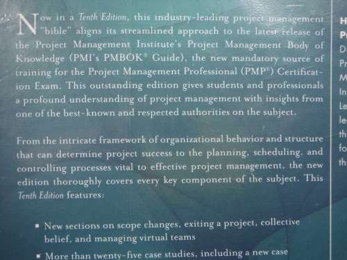 Project Management : A Systems Approach to Planning, Scheduling and Controlling - Harold Kerzner