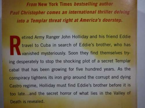 Valley of the Templars - Paperback - Paul Christopher