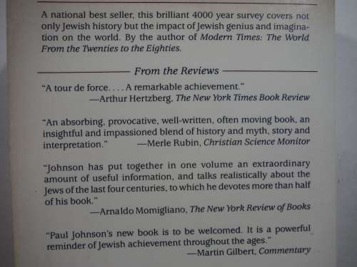 A History of the Jews - Paperback - Paul Johnson